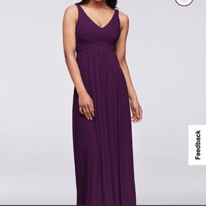 David’s Bridal Plum Bridesmaid Dress - Size 14